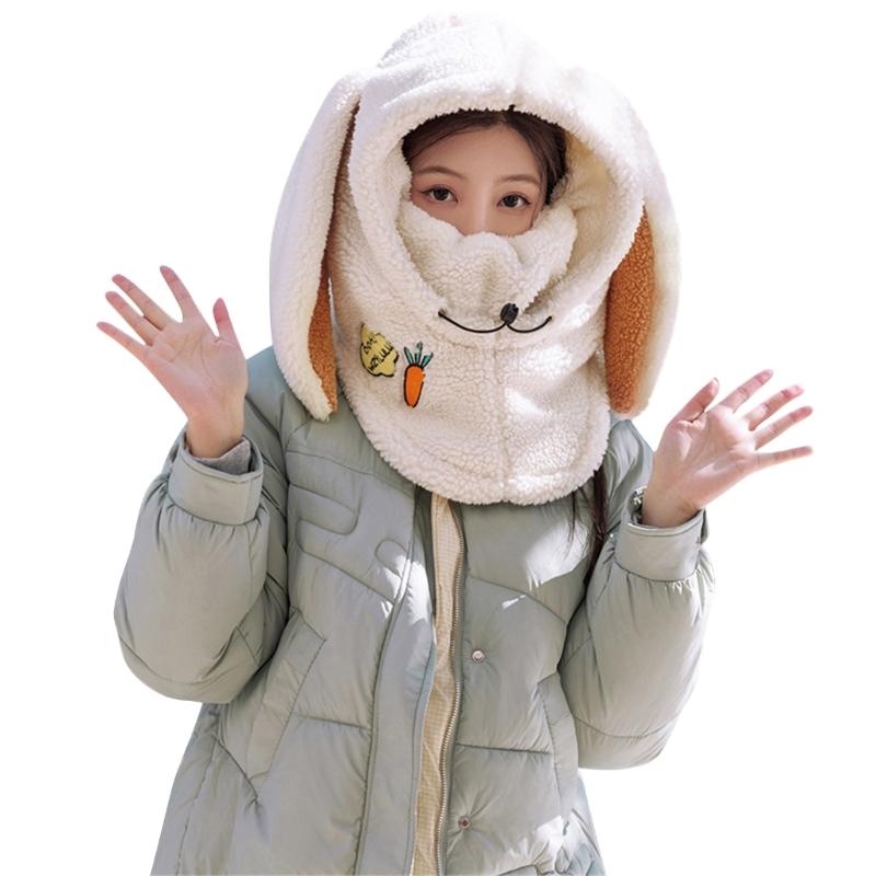 Winter Cycling Commute - 400A 두꺼운 여성용 모자 목 따뜻한