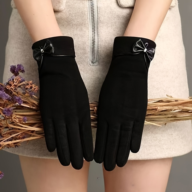 Cycling Commute Essentials - 겨울 여성용 리본 터치스크린 따뜻한 야외