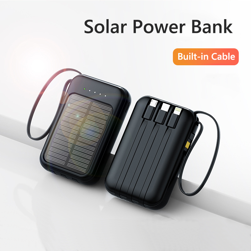 Usb Charger Dynamo - 50000mAh 태양광 보조배터리 내장 케이블 태양광
