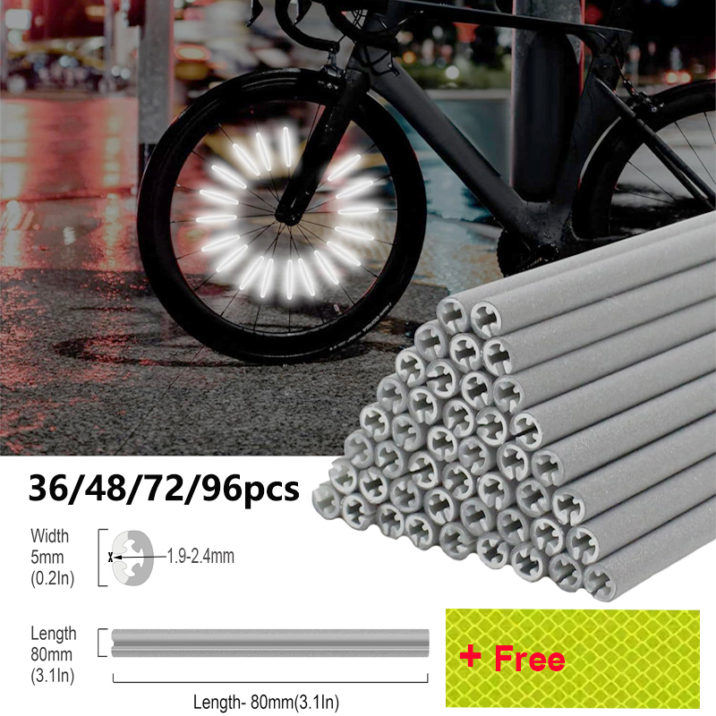 Spoke Reflector Set - 36/48/72/96Pieces 8cm 스포크 반사경 자전거 세트