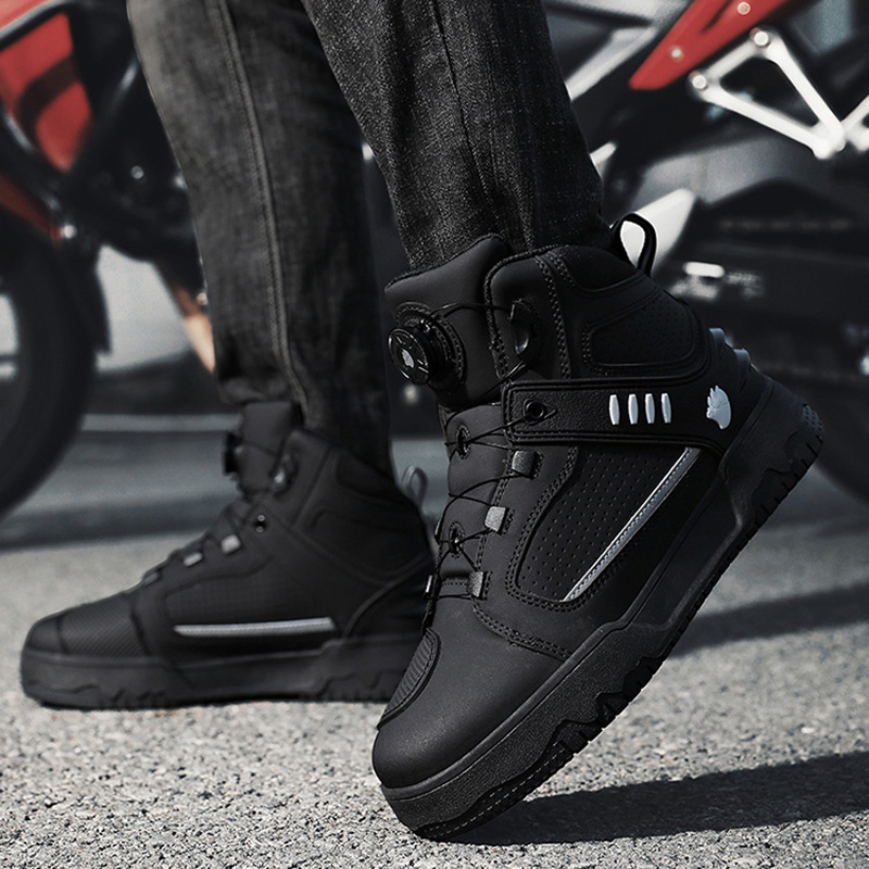 Cycling Shoes For Commute - 남성용 오토바이 라이딩 부츠, 방수 기능의