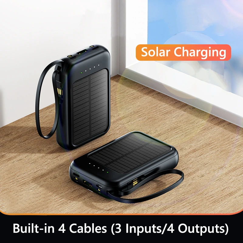50000mAh 태양광 보조배터리 내장 케이블 태양광  - Usb Charger Dynamo 리뷰 및 가격