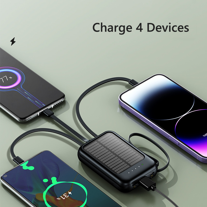 50000mAh 태양광 보조배터리 내장 케이블 태양광  - Usb Charger Dynamo 리뷰 및 가격