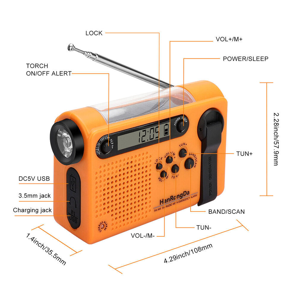 날씨 비상 라디오 AM/FM/SW 휴대용 태양열 핸드  - Usb Charger Dynamo 리뷰 및 가격